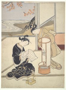 Te Eva Ning G Gow Of Andon: Zashiki Hakkei alkotó: Suzuki Harunobu