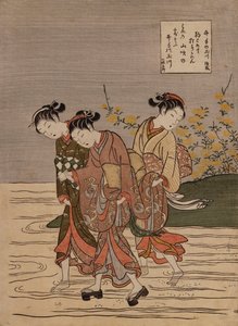 The Jewel River at Ide", a "The Six Jewel Rivers" sorozatból alkotó: Suzuki Harunobu