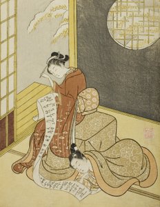 A szerelmes levél, 1765 alkotó: Suzuki Harunobu