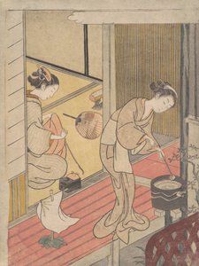 A törölközőtartó visszatérő vitorlái, kb. 1766., kb. 1766. alkotó: Suzuki Harunobu