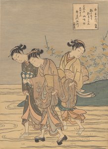 A Tama folyó Idenél, Yamashiro tartományban, valószínűleg 1766-ban, valószínűleg 1766-ban. alkotó: Suzuki Harunobu