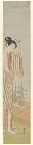 Nő a fürdő után alkotó: Suzuki Harunobu