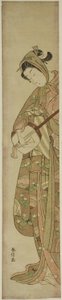 Nő játszik a Shamisenen alkotó: Suzuki Harunobu