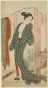 Nő egy fürdőházban alkotó: Suzuki Harunobu