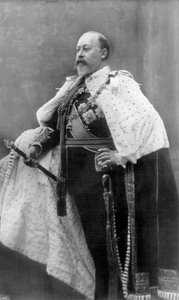 Az egész világ királya gyászol, 1910. alkotó: Swain