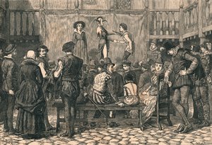 Színjáték a londoni fogadó udvarán, Erzsébet királynő idejében, 1873.