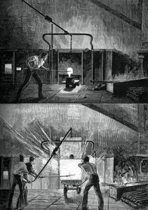 Pocsolyák a munkahelyen, c1880.