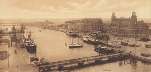 Malmö: kikötő (fekete-fehér fotó) alkotó: Swedish Photographer