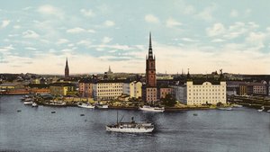 Stockholm: Riddarholmen (színes fotó) alkotó: Swedish Photographer
