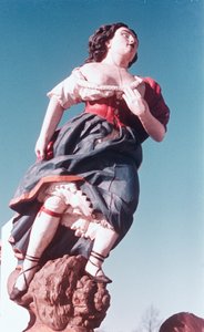 Ismeretlen vitorlás figura, 18. század közepe (festett fa)