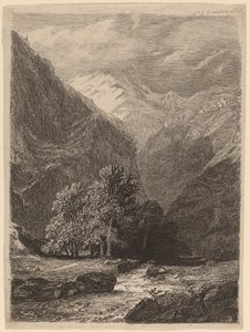 Hegyvidéki táj alkotó: Swiss 19th Century