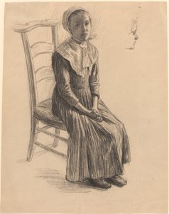 Ülő lány paraszti jelmezben alkotó: Swiss 19th Century