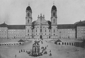 Einsiedeln, Facade du Couvent (f/w fotó) alkotó: Swiss Photographer