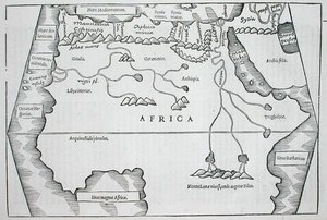 Afrika, a dolgok „polihisztorából” a világ minden tájáról...”, Caius Julius Solinus, Bázel 1543 (fametszet) alkotó: Swiss School