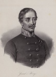 Heinrich Hentzi von Arthurm, magyar tábornok az Osztrák Birodalom hadseregében (metszet)