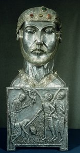 St. Candidus ereklyetartója, 1165 körül (arany és ezüst)