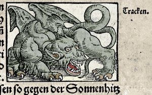 Sárkány ábrázolása: metszet Johann Stumpff „Den Noble Strict Best Fromen” című művéből. 1550 alkotó: Swiss School