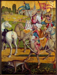 A máguskirályok lovaglása A svájci iskola festménye. 1460 kb. Dijon, Szépművészeti Múzeum alkotó: Swiss School