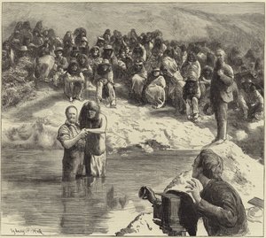 Az észak-amerikai indiánok keresztsége alkotó: Sydney Prior Hall