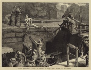 Oxford Illustrated, piknik Nunehambe, Iffley Lockban, a cég felszámolása alkotó: Sydney Prior Hall