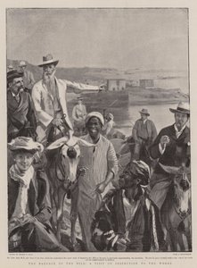A Nílus vízlépcsője, szemle látogatása a műveknél alkotó: Sydney Prior Hall