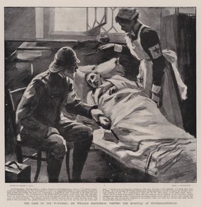 A sebesültek gondozása, Sir William MacCormac a pietermaritzburgi kórházba látogat alkotó: Sydney Prior Hall
