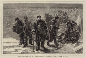 A haditudósítók nehézségei, átkelés a Dunán alkotó: Sydney Prior Hall