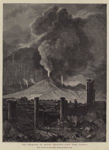 A Vezúv kitörése, Pompeji látképe alkotó: Sydney Prior Hall