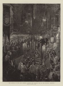 Manning néhai bíboros temetése, Requiem mise az oratóriumban, Brompton alkotó: Sydney Prior Hall