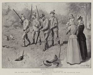 A Kaiser látogatása Sandringhamben, egy reggeli lövöldözés a Wolferton Woodban