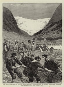 A walesi herceg látogatása Norvégiában, a Szajnán a Buarbrae, Sandvenvand, Hardanger alatt húzva