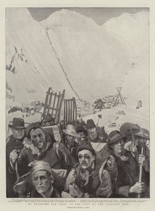Klondyke-ba aranyért, a Chilkoot-hágó lábánál