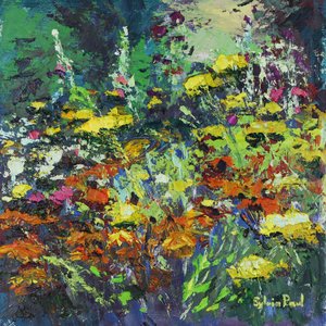 Sunny Garden Colours, 2021 (olaj, vászon) alkotó: Sylvia Paul