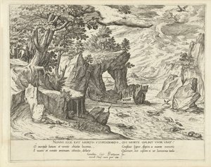 Hajótörés Allegorikus tájak (sorozat címe) alkotó: Symon Novelanus (attributed to)