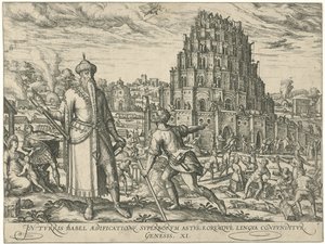 Toren van Babel Könyvek figurái és képei (sorozat címe) alkotó: Symon Novelanus (attributed to)