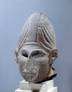 Keleti ókor: szír isten feje. Kr.e. 2500 körül. a szíriai Djabboulból. Párizs, Louvre Múzeum