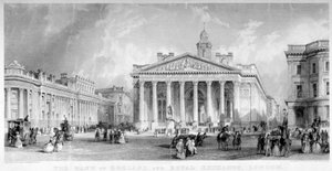 Royal Exchange, City of London, 1850. alkotó: TA Prior