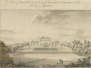 Patshull House: szépia mosás rajz, nd [18. század vége]