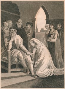 Richard királynője, közbenjár Simon Burley életéért, 1388, 1864 alkotó: T. Cook