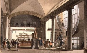 Az aukciós piac csarnoka alkotó: T. and Pugin A.C. Rowlandson
