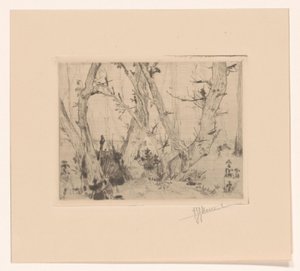 erdő kilátás alkotó: T. Sterrenburg (signed by artist)