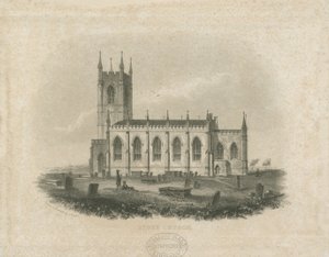 Stoke-upon-Trent templom [Új]: acélmetszet (matrica és [?19. század közepe] (nyomtatás) alkotó: T Taylor