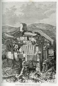Mar-Saba (Mar Saba) kolostor (Palesztina). Taylor metszete a mai Szíria történetének illusztrálására, M. Lortet, a Lyoni Orvostudományi Kar dékánja által, akit a Közoktatási Minisztérium tudományos küldetéssel megbízott, a Tou-ban jelent meg.