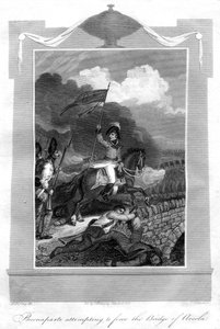 Bonaparte Napóleon megkísérli erőszakkal felvenni az arcolai hidat, 1816.