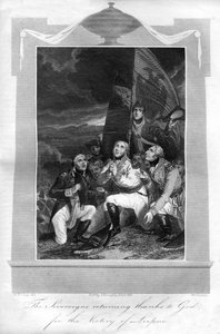 Az uralkodók hála Istennek az 1816-os lipcsei győzelemért.