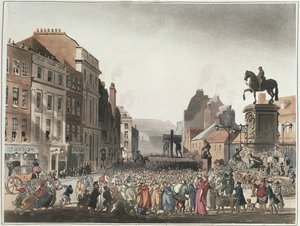 Pillory a Charing Crossnál Ackermann „London mikrokozmoszából”