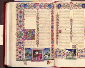 Szent Pál rómaiakhoz írt levele, kettős fóliás illusztráció a „Bible de Borso d