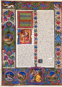 Incipit Máté evangéliumából, a Borso d