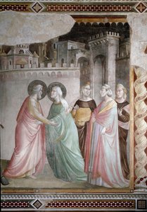 Anne és Joachim találkozása a Doree ajtónál (részlet) - freskó, 1327 körül
