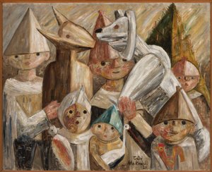Gyermekek turonnal alkotó: Tadeusz Makowski